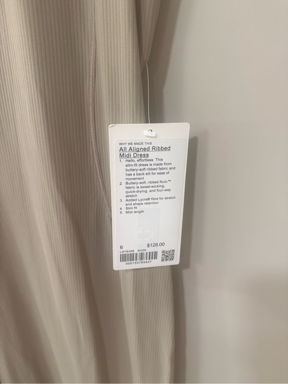 Lululemon All Aligned Ribbed Midi Dress - Picture 4 of 5